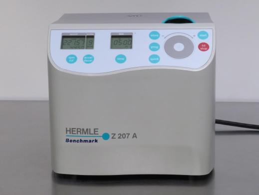 Hermle Z207-A Benchtop Centrifuge with 221.57 Fixed Angle Rotor, 8x15ml Capacity-cover