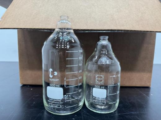Lot of Glass Reagent Bottle Quantity 14-cover