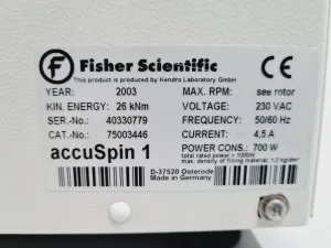 Fisher Scientific AccuSpin 1 Centrifuge with Rotor, 11 of 12
