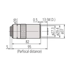 Mitutoyo 200x M Plan Apochromatic Super Long Working Distance Objective, 2 of 2