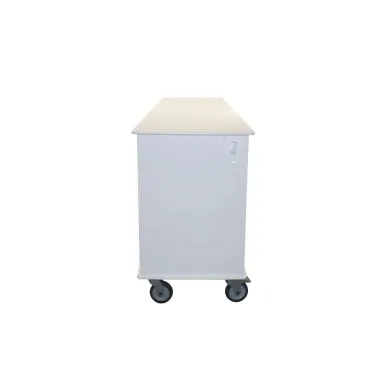 TrippNT Belize Lab Island Cart with Locking Roll-Top Doors and Chemically Resistant HDPE Construction
