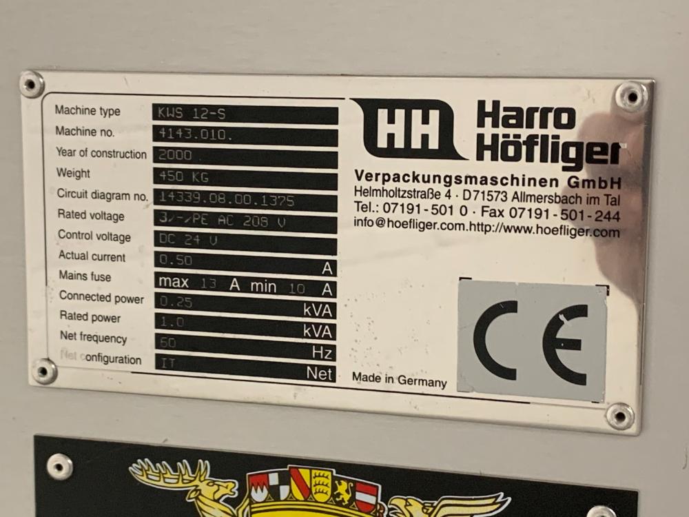 Harro Hofliger KWS 12-S 12-Lane Capsule Checkweigher with Stainless Steel Hopper