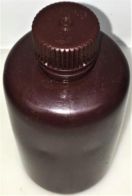 Lot of Amber Glass and Plastic Bottles and Jars for Laboratory Use-cover