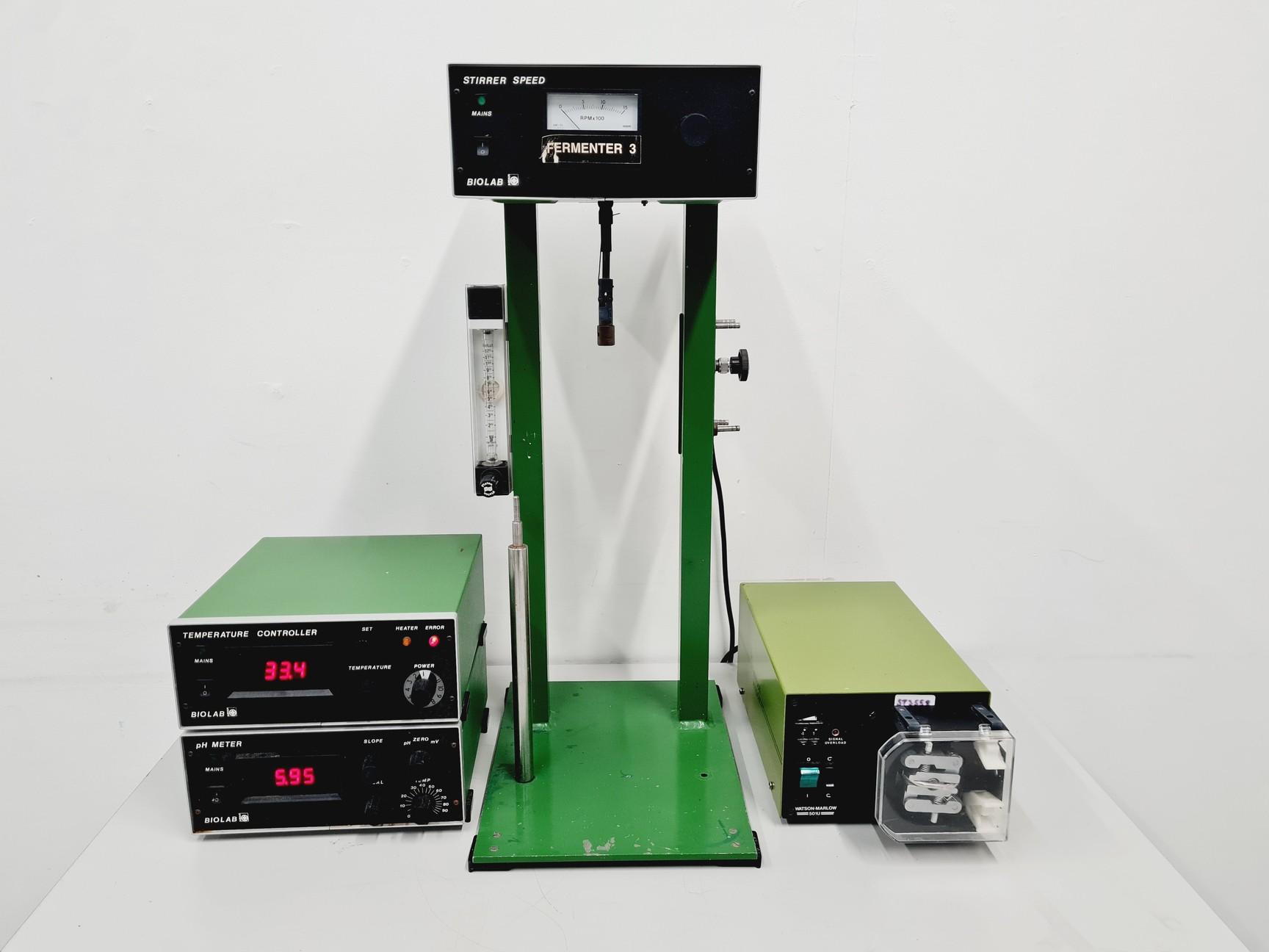 Biolab Fermenter 3 501U with Stirrer Speed, pH Meter, and Temperature Controller