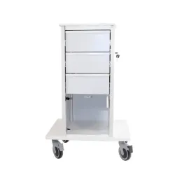 TrippNT Element 03 Laboratory Storage Cart with White Locking Drawers, 2 of 8