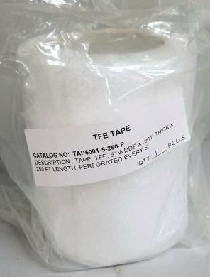 TAP5001-5-250-P TFE Fluoropolymer Insulation Tape, 5" x 0.001" x 250 ft-cover