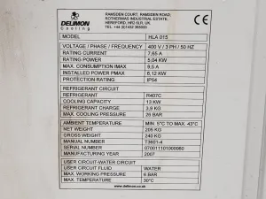 Delimon Cooling HLA 015 Laboratory Recirculating Chiller for Precise Temperature Control, 3 of 8