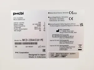PHCbi MCO-230AICUV-PE CO2 Incubator for Cell Culture and Bioprocessing, 13 of 20