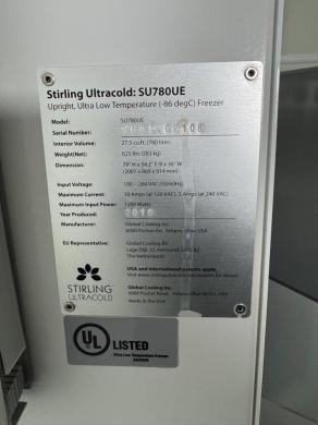 Stirling Ultracold SU780UE -80°C Ultra-Low Temperature Freezer with Stirling Engine Cooling-cover