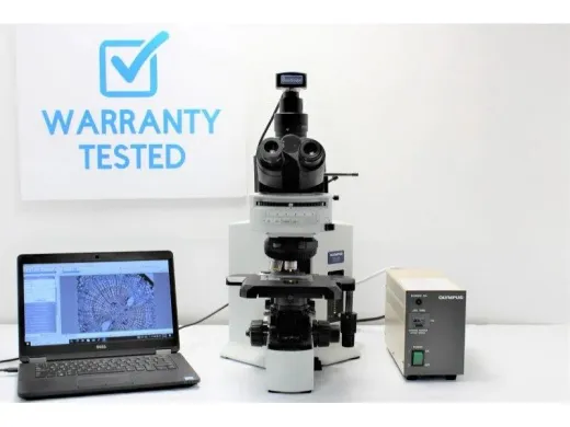 Olympus BX51 Upright Fluorescence Microscope with Mechanical Stage and Advanced Imaging Capability