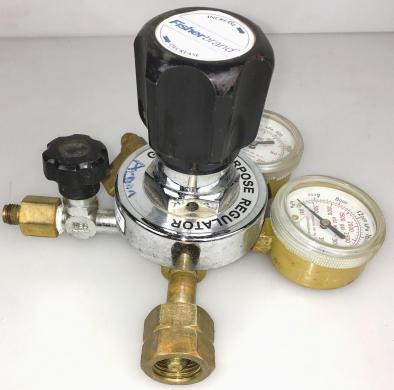 Fisherbrand 10-575-115 Brass Single-Stage Diaphragm-Sensed Gas Cylinder Pressure Regulator (CGA 350)-cover