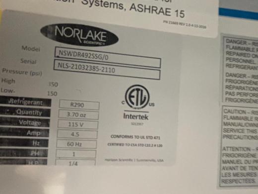 Nor-Lake White Diamond Series Double Door Laboratory Refrigerator NSWDR492SSG/0-cover