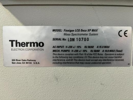 Thermo Finnigan LCQ DECA XP MAX Ion Trap Mass Spectrometer with MSn Capabilities-cover