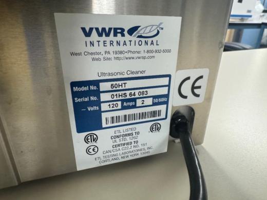 VWR Model 50HT Ultrasonic Bath with Stainless Steel Tank and Teflon Lined Top-cover