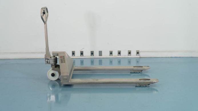 Schneider Robusto 2300 Stainless Steel Pallet Jack for Glatt Tote Handling-cover