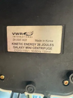VWR Galaxy Mini Centrifuge Model C1213 for Rapid Sample Processing