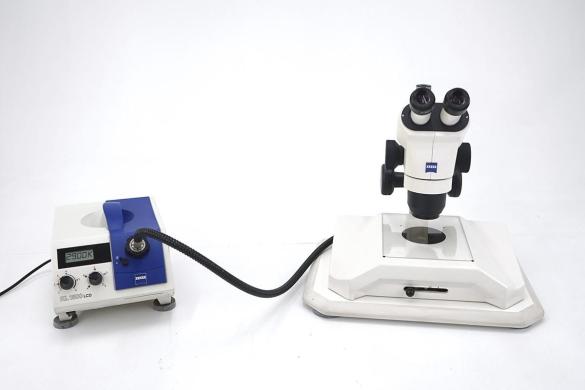 Zeiss Stemi 2000 Stereo Microscope with N Stand, Transmitted-Light Base and Schott KL1500 LCD Cold Light Source-cover