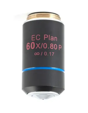 MOTIC EC Plan 60X Strain-Free Microscope Objective Lens (Model 1101001703981)