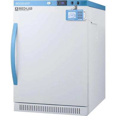 Accucold ARS6MLDL2B ADA Height Laboratory Refrigerator with Digital Data Logger and Antimicrobial Handle-cover