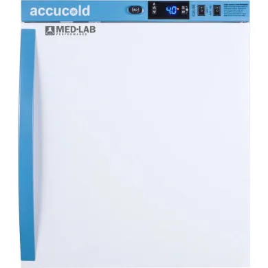 Accucold ARS1ML 1 Cu.Ft. Compact Laboratory Refrigerator with Antimicrobial Solid Door