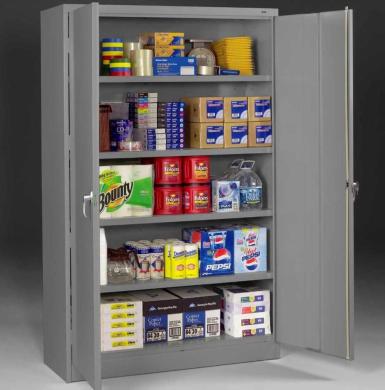 Tennsco J2478SU Jumbo Storage Cabinet with Solid Doors, 5 Shelves, 400 lb Capacity-cover
