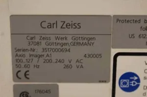 Zeiss Axio Imager A1 Trinocular Transmitted Light Microscope with Nikon DXM1200 Camera, 5 of 5