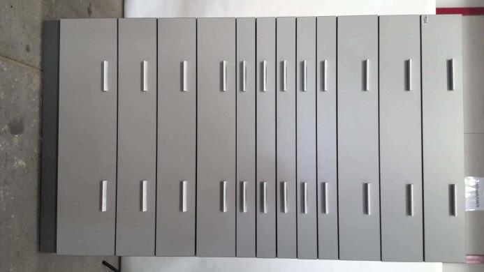 Potteau Plinth 12-Drawer Cabinet, Light Gray-cover