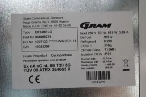 Gram BioPlus ER1400 Laboratory Refrigerator for Biomaterial Storage, 3 of 3
