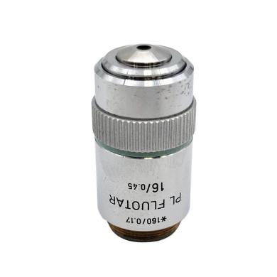 Leitz PL Fluotar 16x 160/0.17 Microscope Objective Lens, RMS Thread-cover