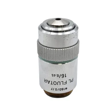 Leitz PL Fluotar 16x 160/0.17 Microscope Objective Lens, RMS Thread