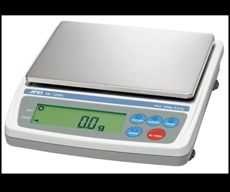 A&D EK-1200i Precision 1-Place Balance, 1200g Capacity, 0.1g Readability-cover