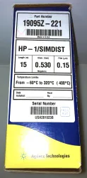 Agilent HP-1/SIMDIST 15M x 0.53mm x 0.15µm Capillary Gas Chromatography Column, 5 of 11