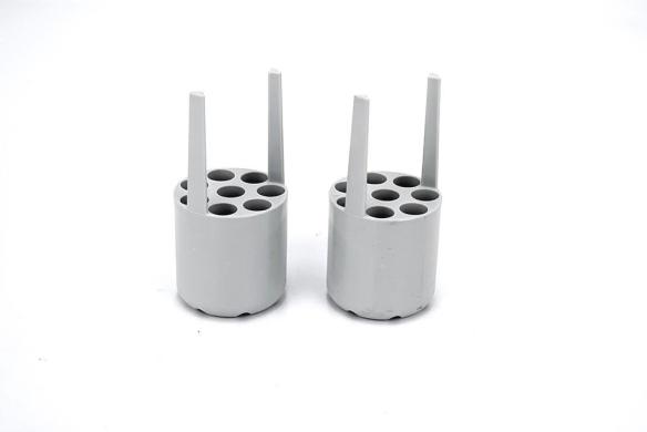 Thermo Scientific 75003785 Blood Tube Adapter Set, 2 × 8-Position, 5/7 mL, 13 × 122 mm, TX-200 Rotor, Gray-cover
