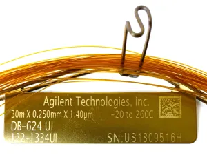 Agilent DB-624 UI (122-1334UI) Mid-Polar Capillary GC Column 30M x 0.25mm x 1.40µm, 2 of 2