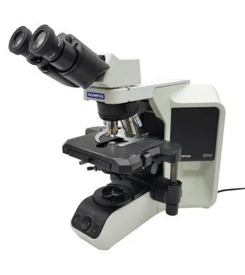 Olympus BX43 Upright Microscope with Fixed Binocular Head and Multiple Objectives
