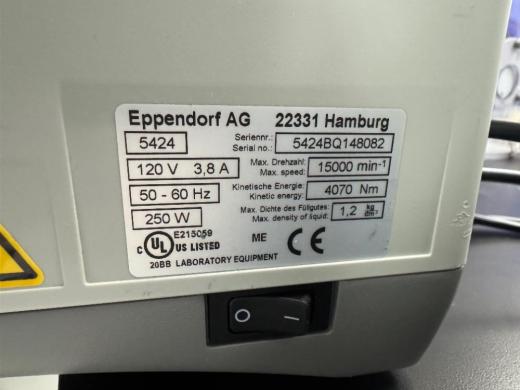 Eppendorf 5424 High-Speed Benchtop Centrifuge with Digital Controls-cover
