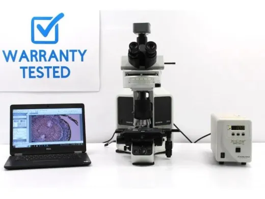 Olympus BX46F Upright Fluorescence Microscope with Metal Halide Illumination and Digital Imaging