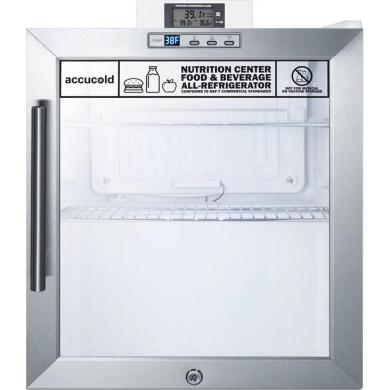 Accucold SCR215LNZ 1.7 Cu.Ft. Compact Laboratory Refrigerator with Digital Temperature Control and Glass Door-cover