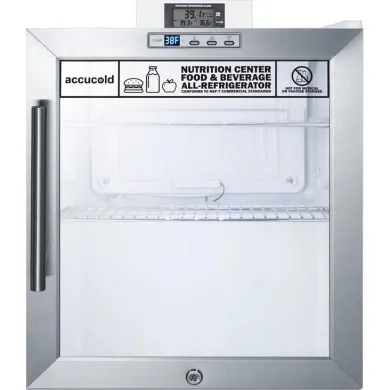 Accucold SCR215LNZ 1.7 Cu.Ft. Compact Laboratory Refrigerator with Digital Temperature Control and Glass Door