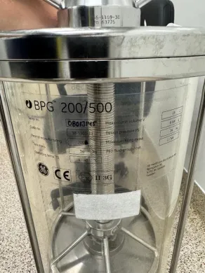 GE BPG 200/500 Stainless Steel Preparative Chromatography Column with Pressure Gauge