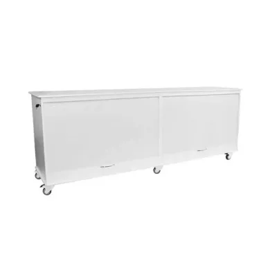 TrippNT Belize Lab Island Cart with Locking Roll-Top Doors and Chemical-Resistant HDPE Construction