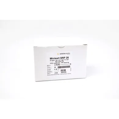 Sartorius Minisart SRP25 PTFE 25 mm Syringe Filter 0.45 µm Unsterile, Pack of 50