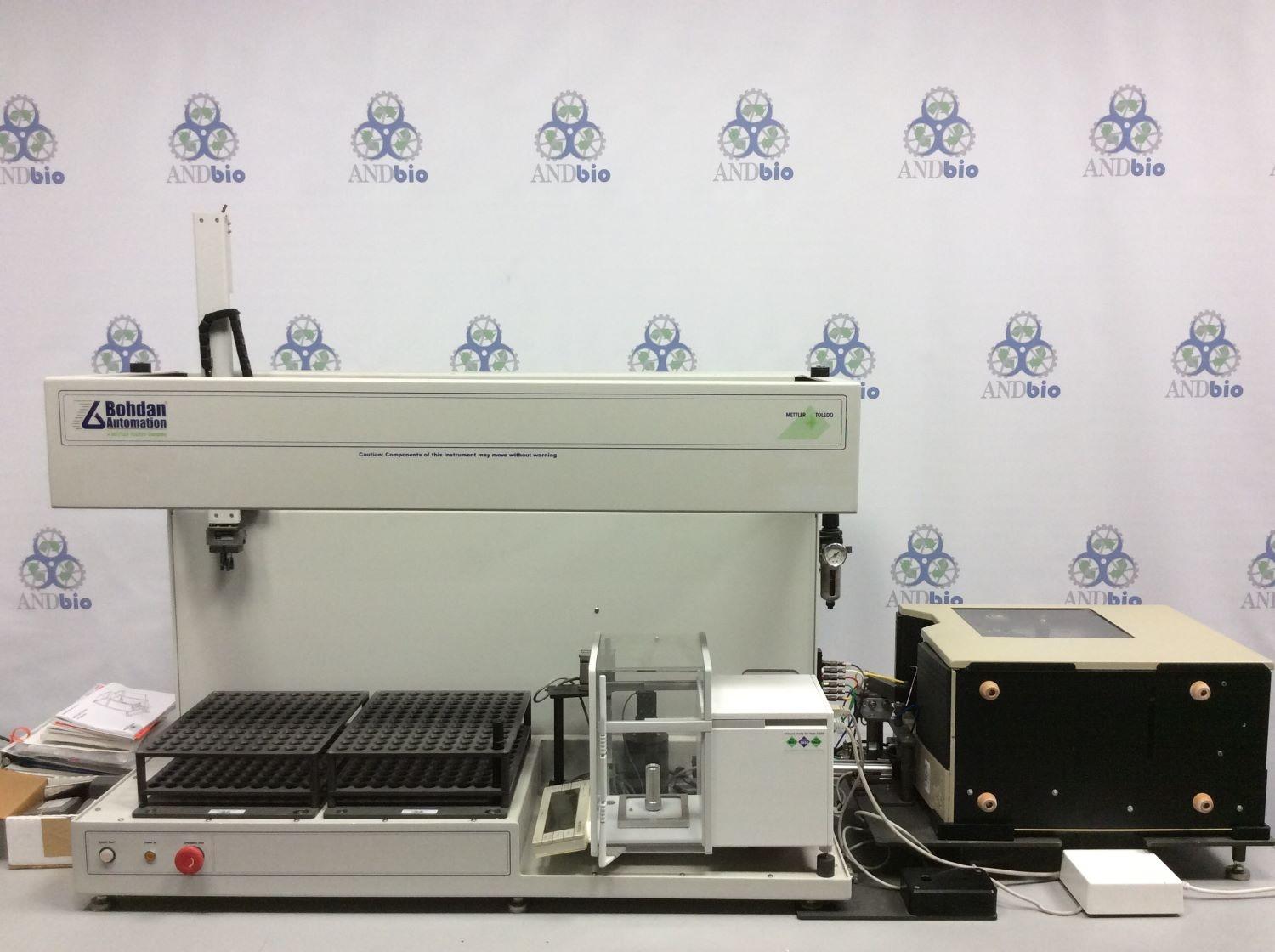 Bohdan ABL-800 Automated Liquid Handling System with Mettler Toledo AT200 Balance and Zebra 110XiIII Plus Labeler