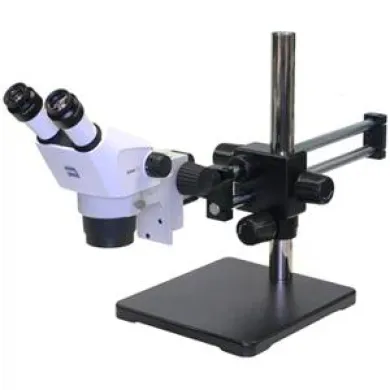 Zeiss Stemi 305 Binocular Stereo Microscope with Dual Arm Ball Bearing Boom Stand