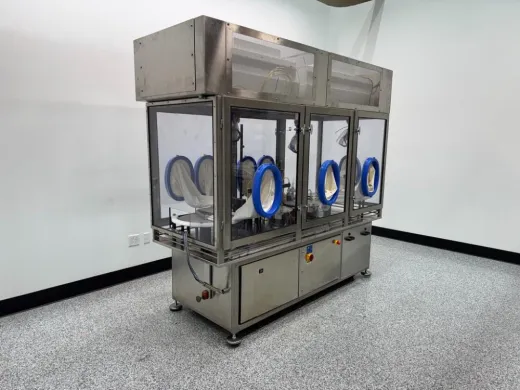 M&O Perry P1510 Vial Filling System Containment System with Integrated Touchscreen Control