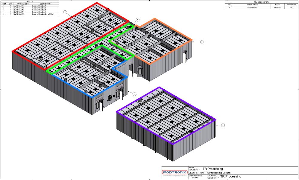 Podtronix Double Wall Modular Cleanroom Facility for Controlled Environments