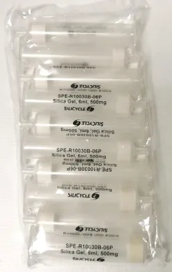 SiliCycle SiliaPrep SPE-R10030B-06P Silica Gel SPE Cartridge 40–63 µm (Box of 50)