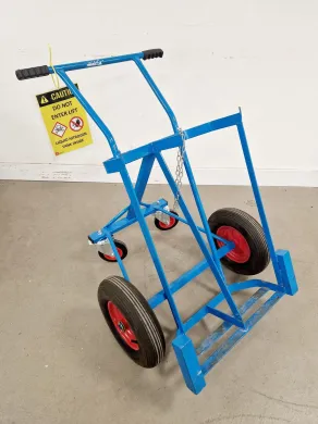 Dual Compartment Liquid Nitrogen Tank Trolley