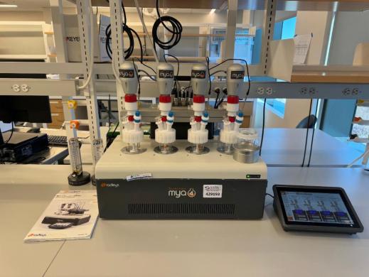 Radleys Mya 4 Four-Position Benchtop Bioreactor with Touchscreen and External Temperature Control-cover
