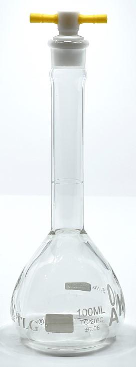 TLG Class A 100mL Volumetric Flask with PTFE Stopper
